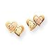 10k Black Hills Gold Heart Earrings