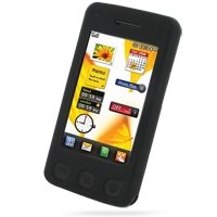 OLIVIASPHONES CASES COVERS LG KP500 COOKIE BLACK SILICONE SKIN PROTECTOR CASE