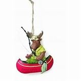 Fishing moose Christmas Ornament