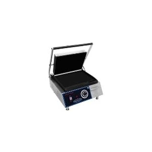 Globe SG14 – Medium Sandwich Grill w/ Seasoned Cast Iron Smooth Griddle Plate, 120 V