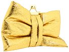 Betsey Johnson Evening Leopard Tin Clutch Clutch Handbags - Gold