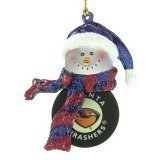 SC Sports Atlanta Thrashers 3" Striped Snowman Puck Ornament 6-Pack