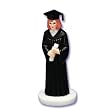 Girl Graduation Cake Topper Figure - Black Robe