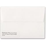 Crane's Pearl White Lettra 32lb. A6 Sq. Flap Envelopes