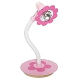 Kinderzimmerleuchte Tischleuchte Holz rosa Motiv Blüte
