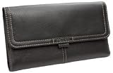 Fossil - Accessories - Everyday Flap Clutch - Womens Leather Checkbook Cover (Color: Black)