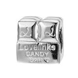 Lovelinks by Aagaard RETIRED Sterling Silver 'Hi Sweetie' Candy Bar Bead For Charm Bracelets