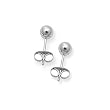 Medium (M) Size 14k White Gold 4mm Ball Stud Earrings