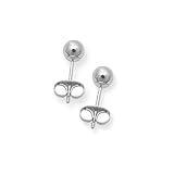 Medium (M) Size 14k White Gold 4mm Ball Stud Earrings