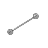 High Polish Titanium Tongue Ring (14G - 5/8 Inch)