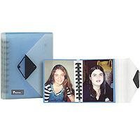 Pioneer Hi-Tech Poly Series Spiral Bound Photo Album, Solid Dual Color Covers with Stretch Band Closure, Holds 50 4x6 Photos, 1 Per Page.