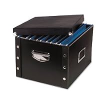 Snap-N-Store Snap Together File Box, Letter/Legal Size, 9.75 Height x 12.75 Depth x 15 Width Inches, Glossy Black (SNS01536)