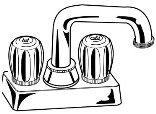 Double Handle Laundry Faucet