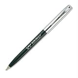 Chrome Cap, Black Plastic Barrel Pen w/Invisible Ink