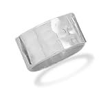 11mm Hammered Band Ring