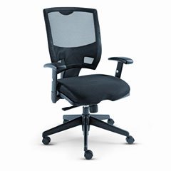 Mid-Back Chair with Mesh - Black