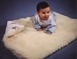 SnuggleWool Baby Blanket 36x42 Organic Cotton Back