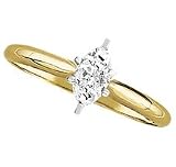 Certified, 1 ct. Marquise Diamond Solitaire