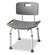 Bath Benches, Bath Bench With Back., Assembled, White (1 Case/ (2) perCas)
