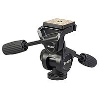 Slik SH-807E Heavy-Duty 3-Way Pan Tripod Head with Quick Release, Capacity: 15 lbs.