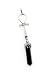 Long Sterling Silver Ankh Pendant with Genuine Black Onyx Crystal Dangle