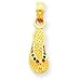 14k Gold Rainbow Enameled Flip Flop Pendant