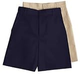 Female Flat Front Shorts-Navy