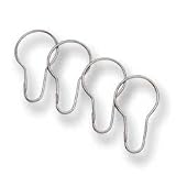 Polished Chrome Shower Curtain Rings - Set of 12 Hooks