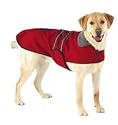Dog Coat - Red Fleece Reflective Safety Jacket for Dogs - XX-Large (XXL)