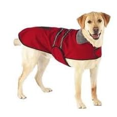 Dog Coat - Red Fleece Reflective Safety Jacket for Dogs - Small