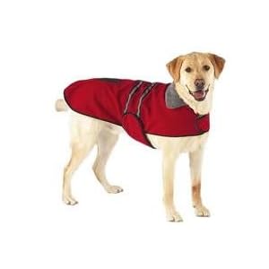 Red Fleece Reflective Dog Jacket1