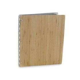 Pina Zangaro Bamboo 14 x 11 Screw Post Presentation Book with Aluminum Hinges, Portrait Format, Amber