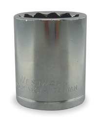 Westward 1EZY2 Socket, 3/8 In Dr, 6 Point, 20mm, 2 1/2 In L