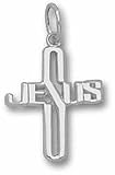 Jesus Cross 5 / 8 &acute; Charm - Sterling Silver Jewelry - B0000DGM3F