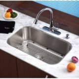 Kraus KBU14 30-Inch Undermount Single Bowl 16 gauge Kitchen Sink, Stainless Steel