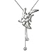 LALIQUE Crystal Swallows Necklace