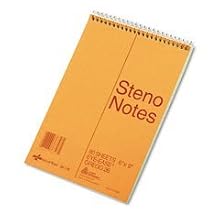 National Brand Brown Board Cover Steno Notebook, Gregg, Green Paper, 6 x 9 Inches, 80 Sheets (36746)