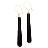 14K Black Onyx Dangle Earrings