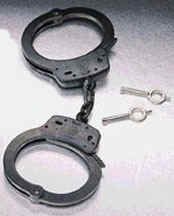 Model 100 Standard Size Handcuff M100 Standard Handcuffs-Blue