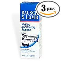 Bausch & Lomb Sensitive Eyes Wetting and Soaking Solution for Rigid Gas Permeable and Hard Contact Lenses, 4-Ounce Bottles (Pack of 3)