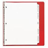 Print-on Tab Dividers,90 Bright,Ltr,3-HP,5/BX,White