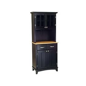 Buffet and Hutch- Black/ Natural by Home Styles