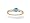 14K Yellow Gold Genuine Round Blue Topaz and Diamond Ring - Size 4