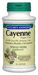 Cayenne Pepper Fruit 40,000 Scoville HU 90 Caps Nature's Answer