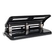 Heavy-Duty Punch, Adjustable, 3HP, 9/32" Size, 45 Sht Cap,BK