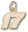Driver Number 17 Small 5/16" Charm/Pendant -14K/10K, Stainless Steel or Gold Plated