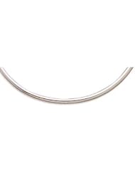 Collar Sterling Silver 4mm Open Back Necklace Hollow