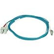 Brand New 10Gb Fiber Optic Cable, LC/SC, Multi Mode, Duplex - 2 Meter (50/125 Type) - Aqua