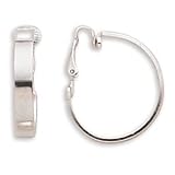 Sterling Silver 4.5mm Flat Hoop Clip-On Earrings