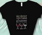 Womens Rhinestone My Doc Says I need Glasses T-Shirt